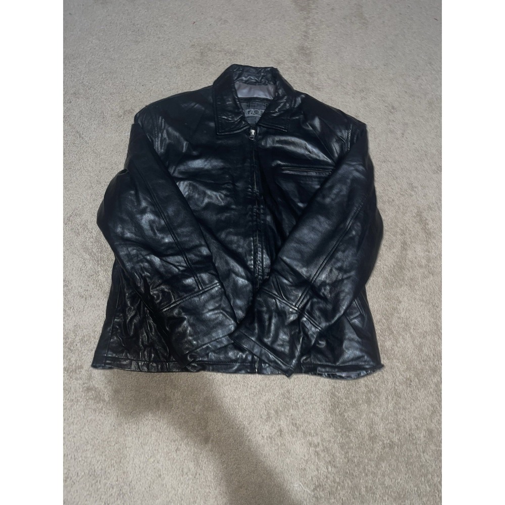 Vintage 90s Streetwear Mens XL  Full Zip Leather Jacket